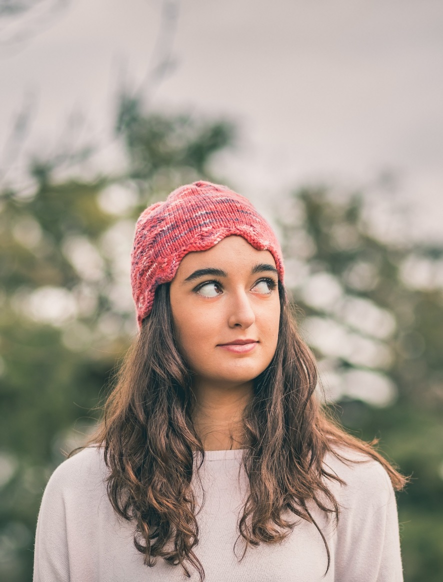 Rosarios4 239 Gorro Rosa schema cappello donna