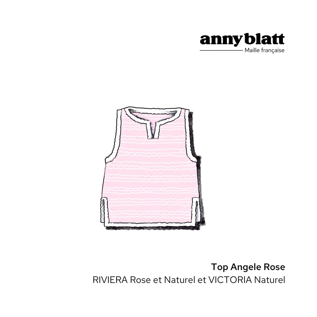 Anny Blatt Angèle kit top maglia cotone estivo