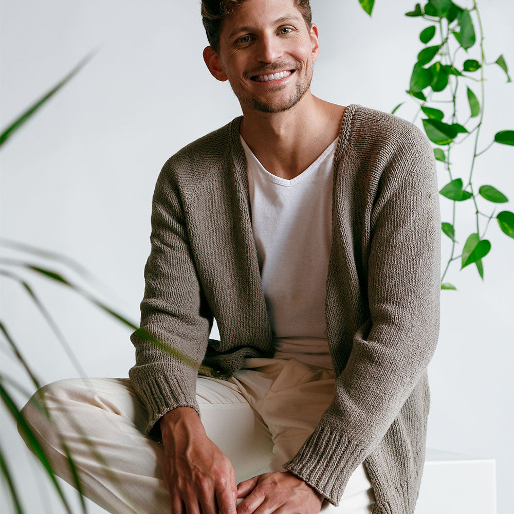 Pascuali Tarun Cardigan schema maglia uomo raglan
