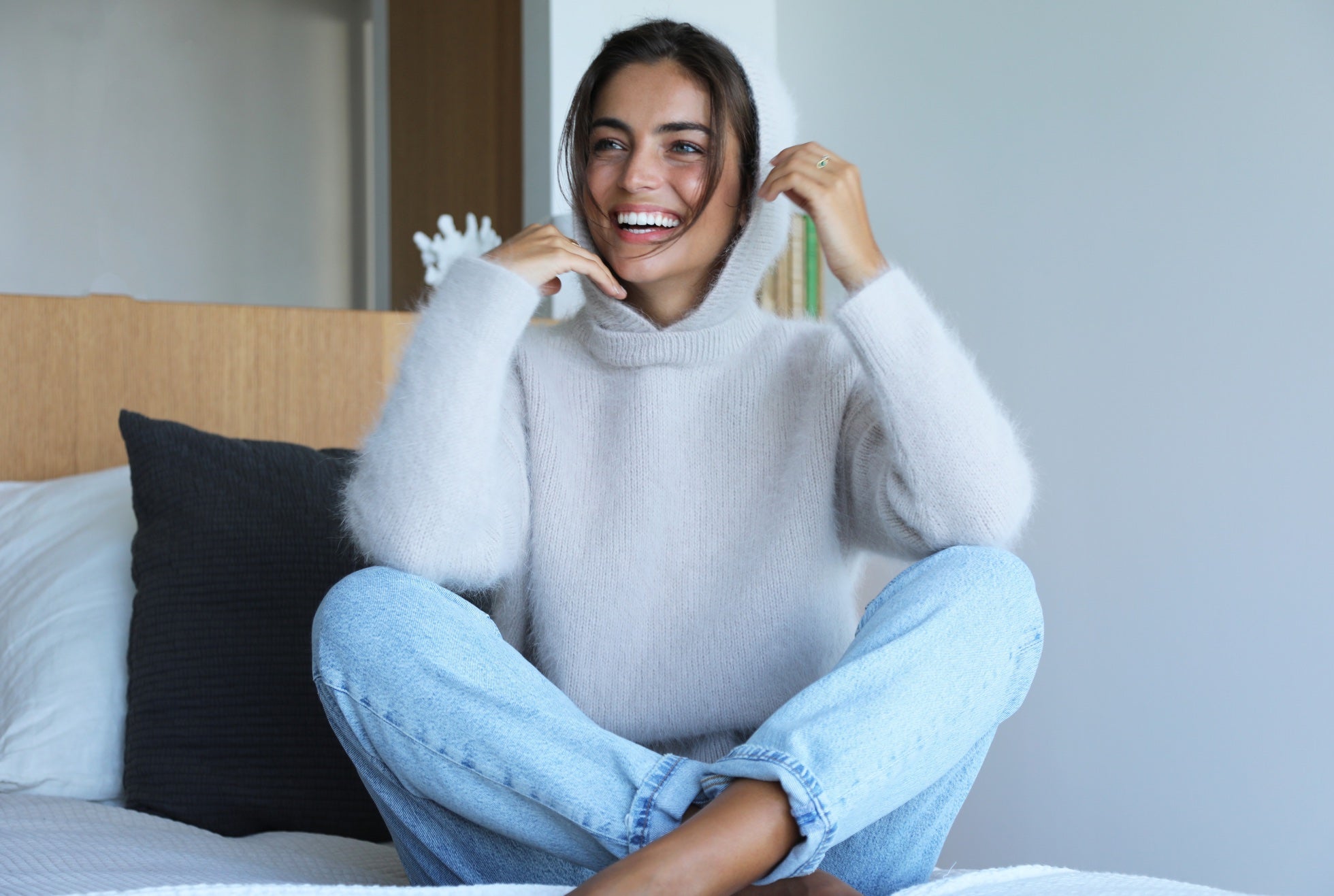 Annyblatt Pipa kit maglia felpa cappuccio angora