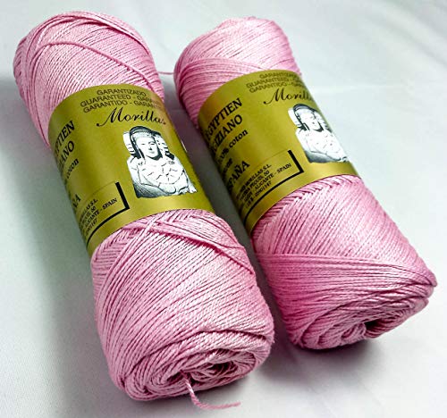 Morillas Zepelines Ne 8/2 cotone perlato rosa 37 2x75 g mercerizzato
