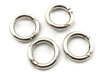 Il Filo di Arianna moschettone anello ventaglio 20mm nichel 4pz