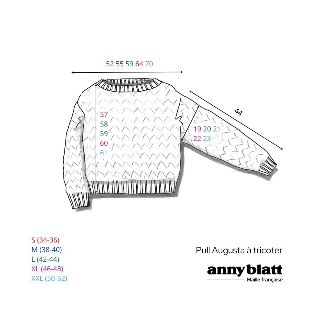 Anny Blatt Augusta kit maglia pull merinos cipria