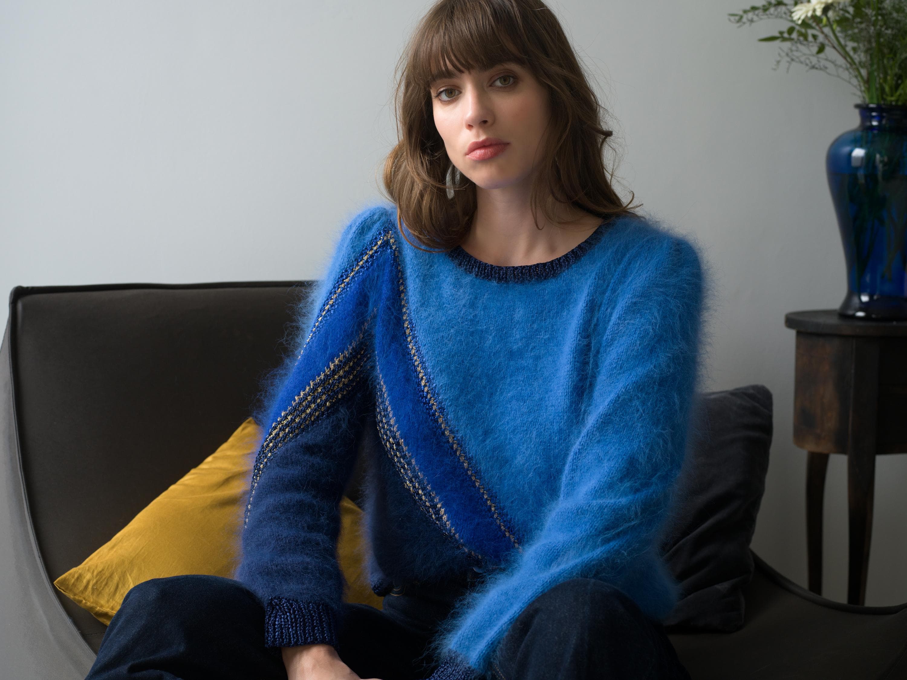 Anny Blatt Cybelle maglione ai ferri kit maglia angora