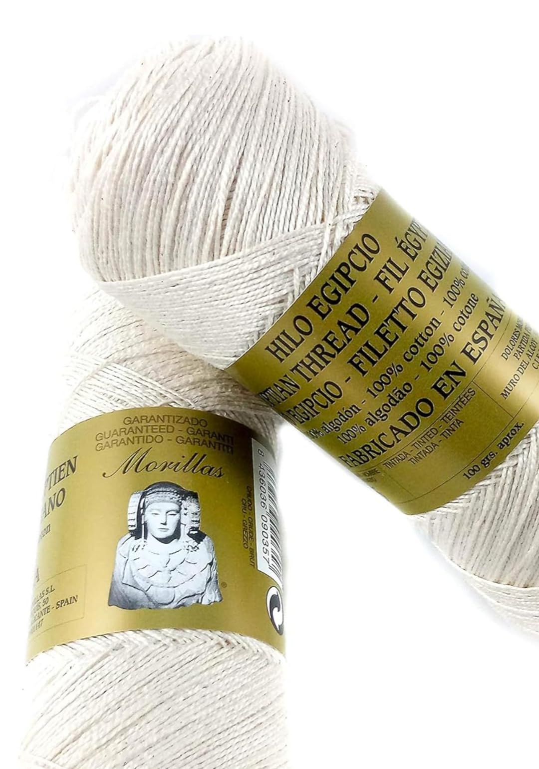 Morillas Zepelines Ne 5/2 filo cotone perlato ecrù 2x100 g