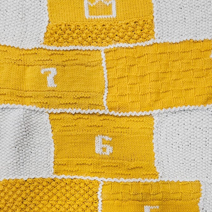 Gomitolorosa Copertine Design coperta bimbo maglia gialla
