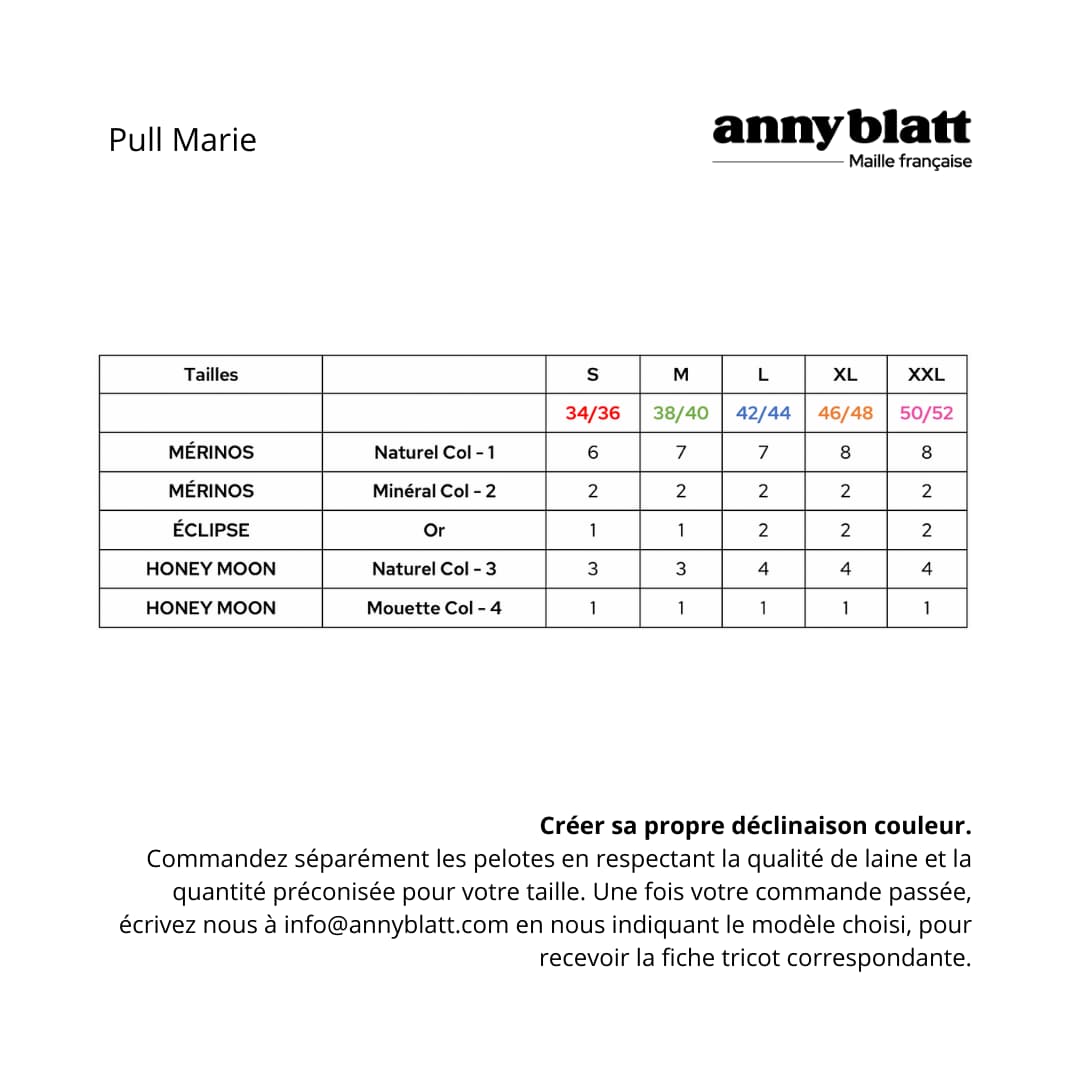 Anny Blatt Marie kit maglia S naturale grigio oro