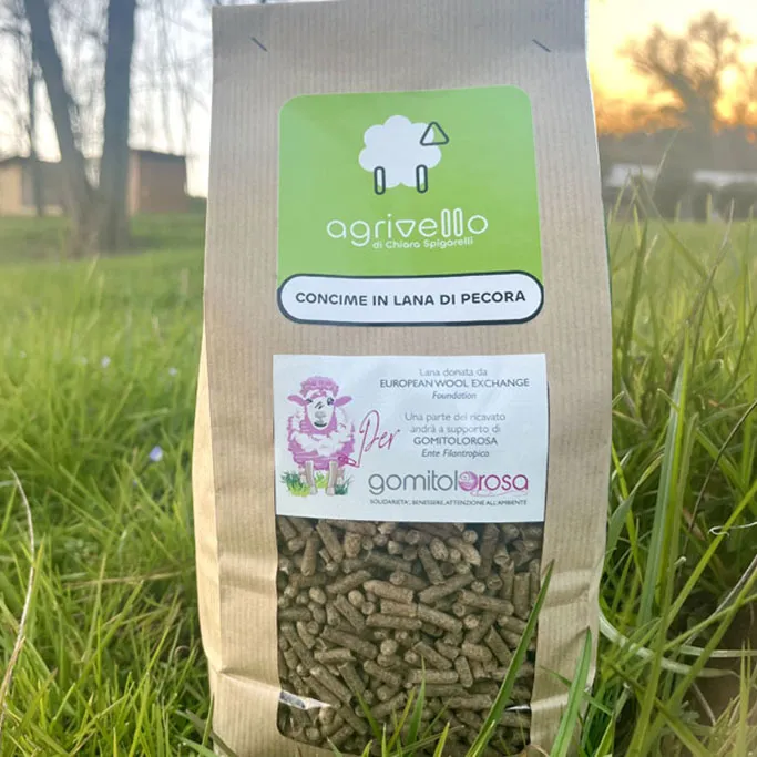 Gomitolorosa Pellet fertilizzante lana 1 kg lento rilascio
