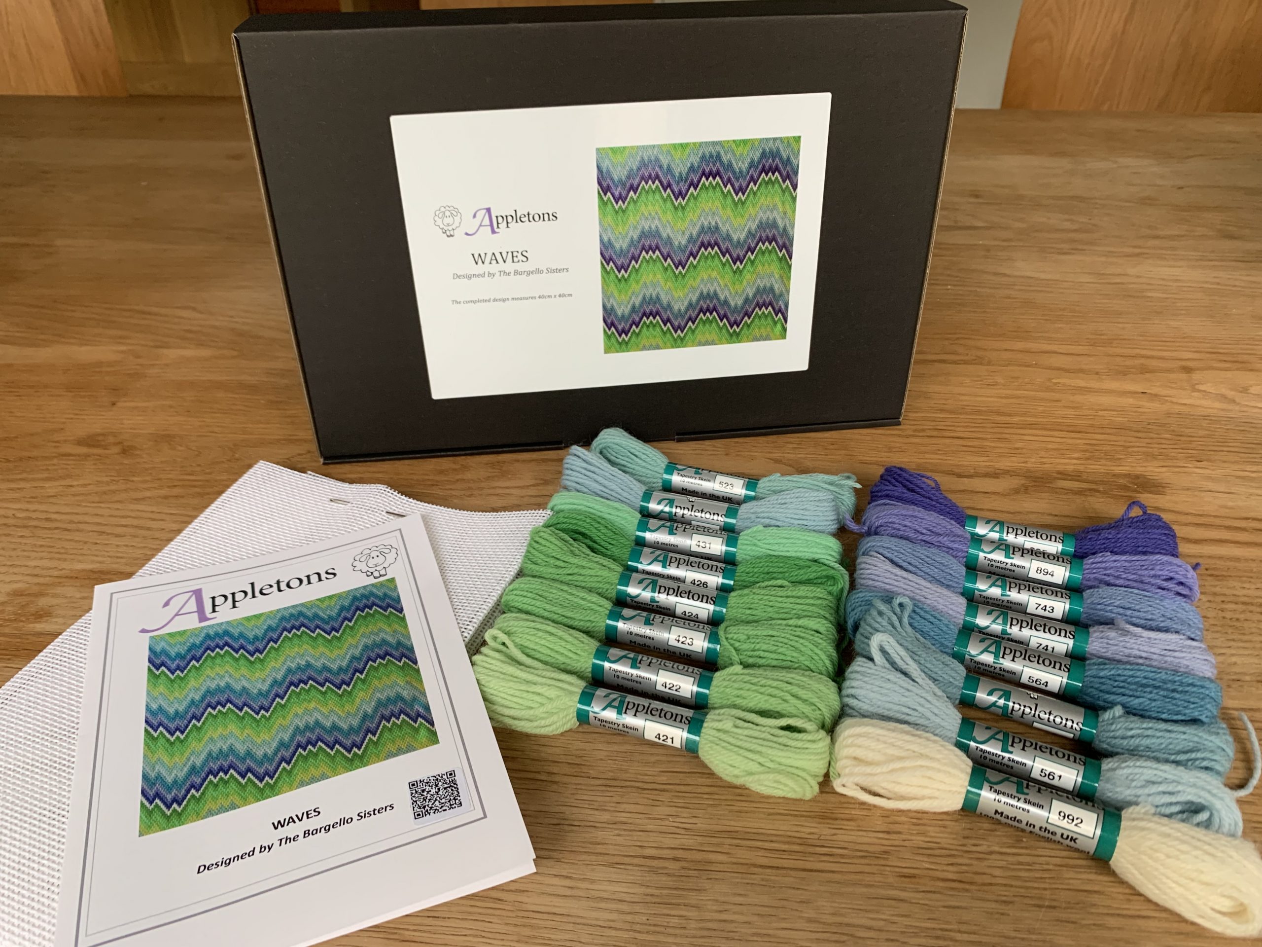 Appleton Bargello Sisters Waves kit arazzo fiamme