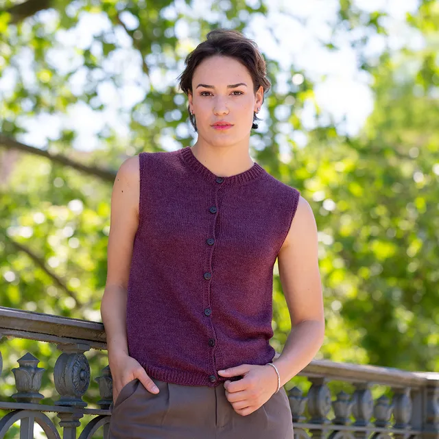Pascuali Tender Noon schema gilet bottoni top-down
