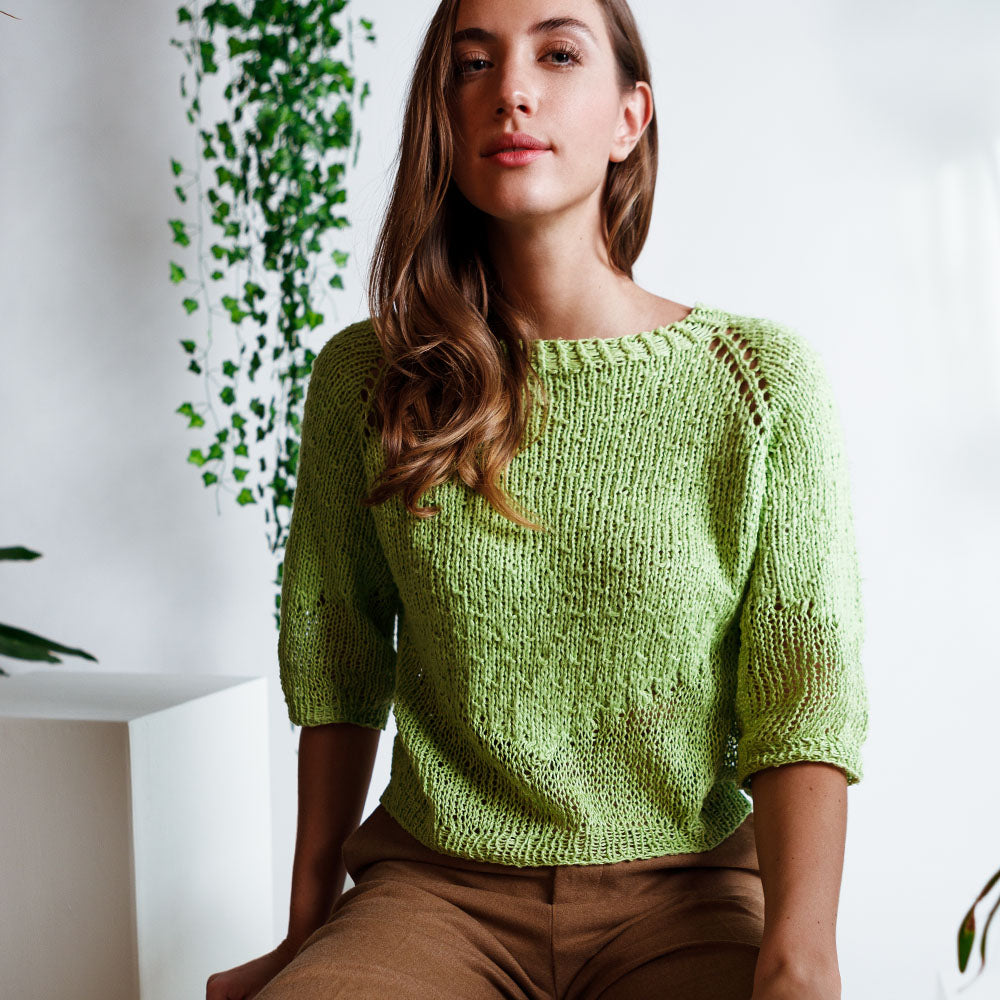 Pascuali Asha pullover schema maglia top-down