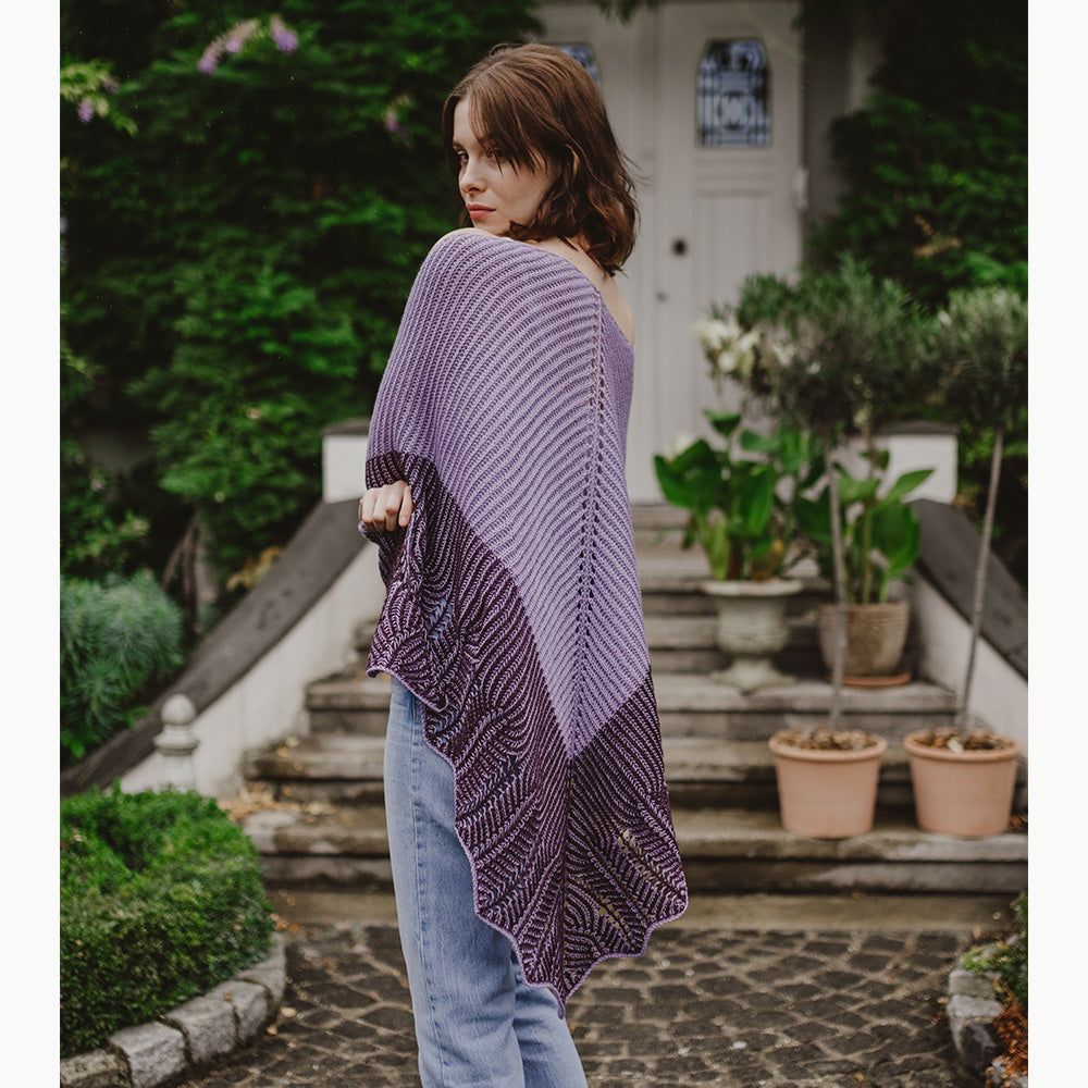 Pascuali Visteria Shawl pattern maglia scialle triangolare