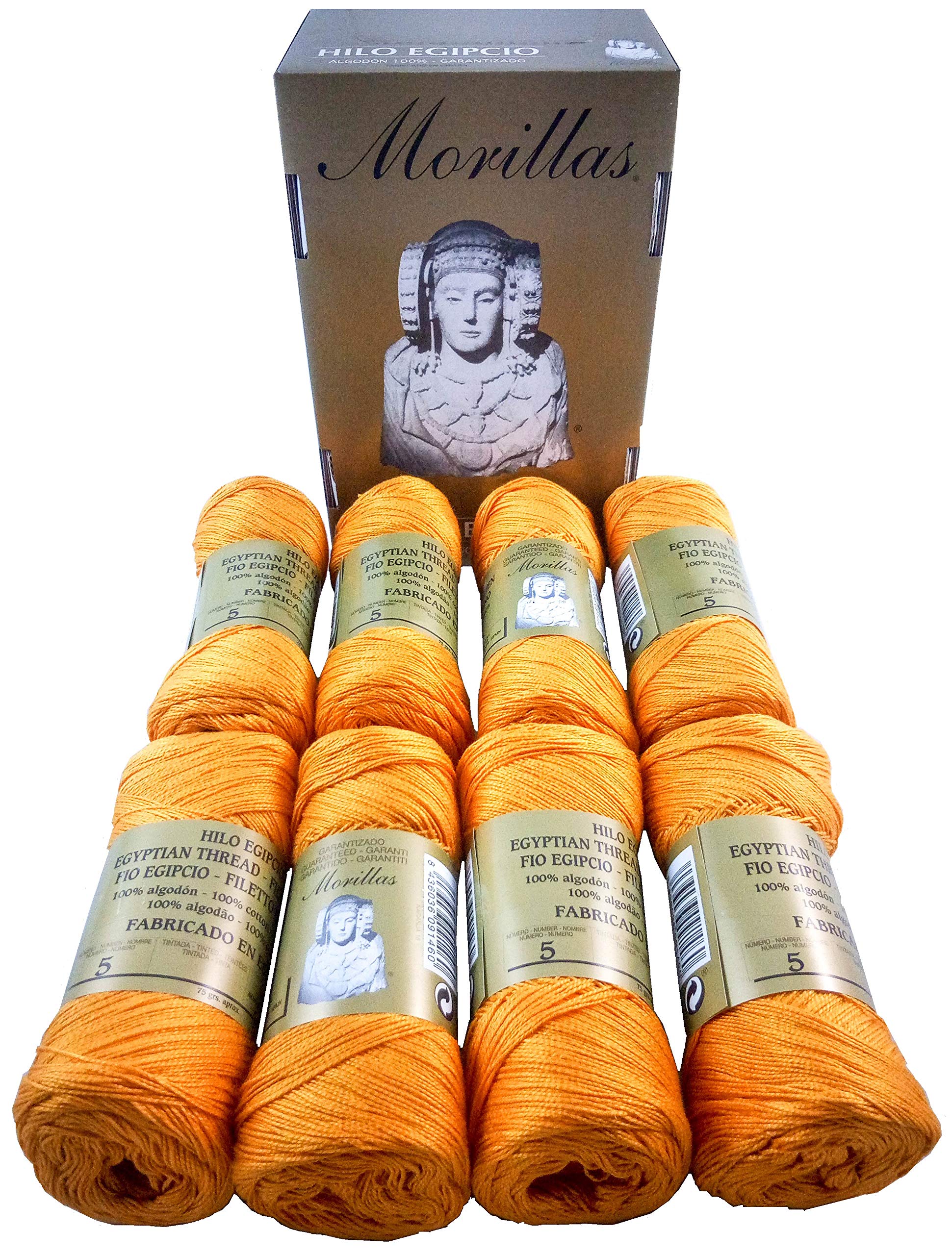 Morillas Zepelines Ne 5/2 cotone perlato 8pz arancione 16