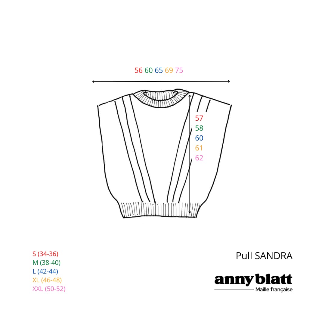 Annyblatt Sandra top donna kit maglia taglia S intarsia