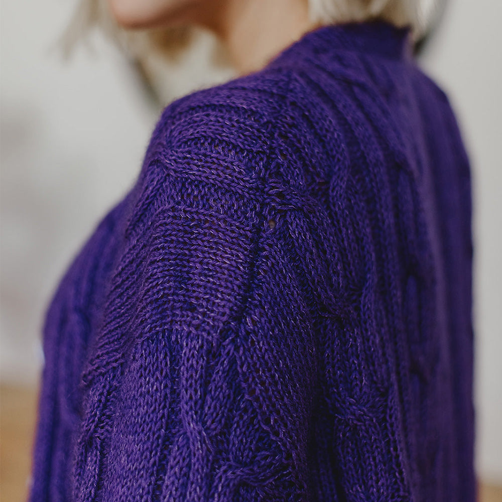 Pascuali Yolda Cardigan schema maglia PDF trecce oversize