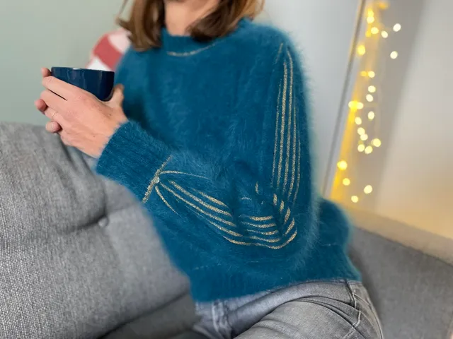 Annyblatt Alix maglione donna taglia XS pacifico oro angora