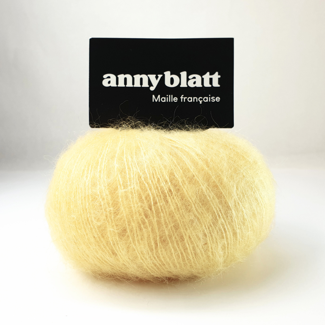 Anny Blatt Eugenie top kit maglia mohair taglia M naturale