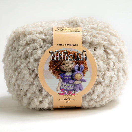 Il Filo di Arianna Bambolina gomitolo bouclé Beige 18 50g
