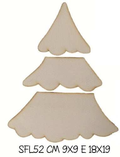 Il Filo di Arianna Sagomiamo SFL52 Abete Sagoma Legno 9x9 cm