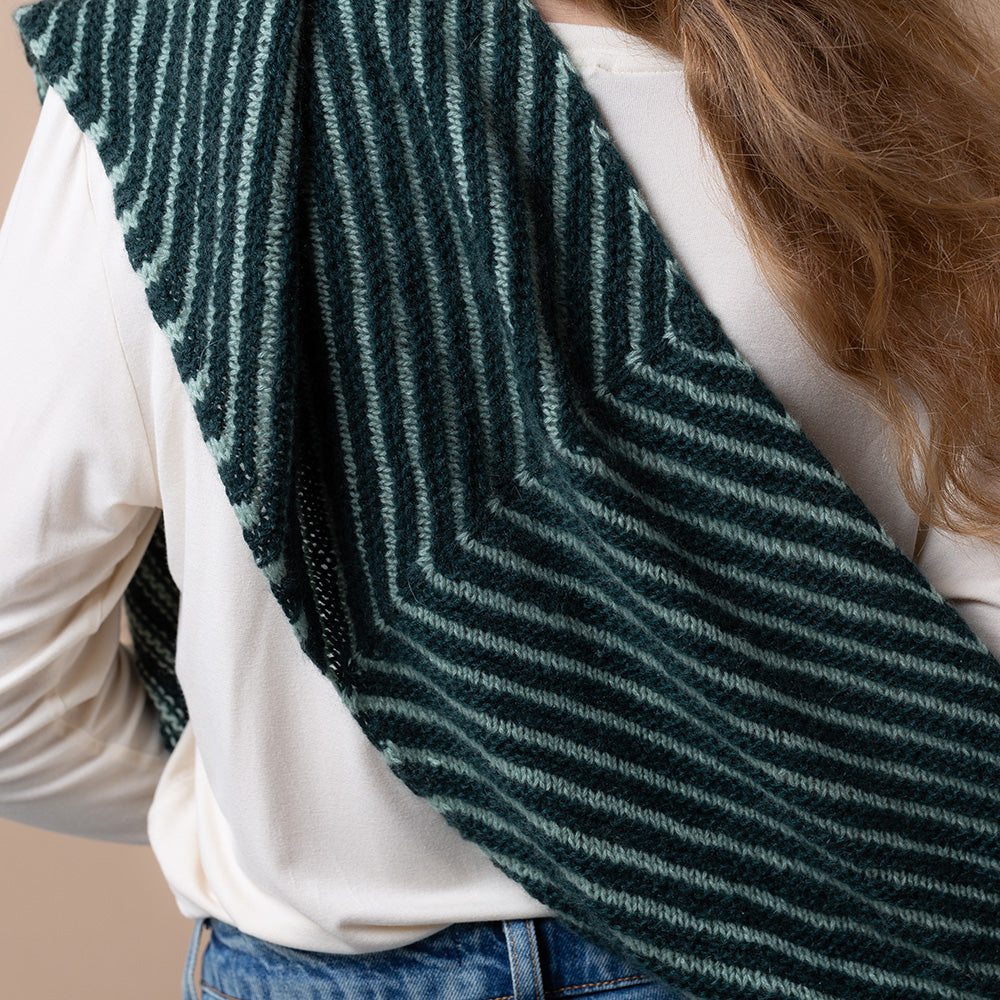 Pascuali Rippling Waves schema maglia sciarpa cashmere bicolore