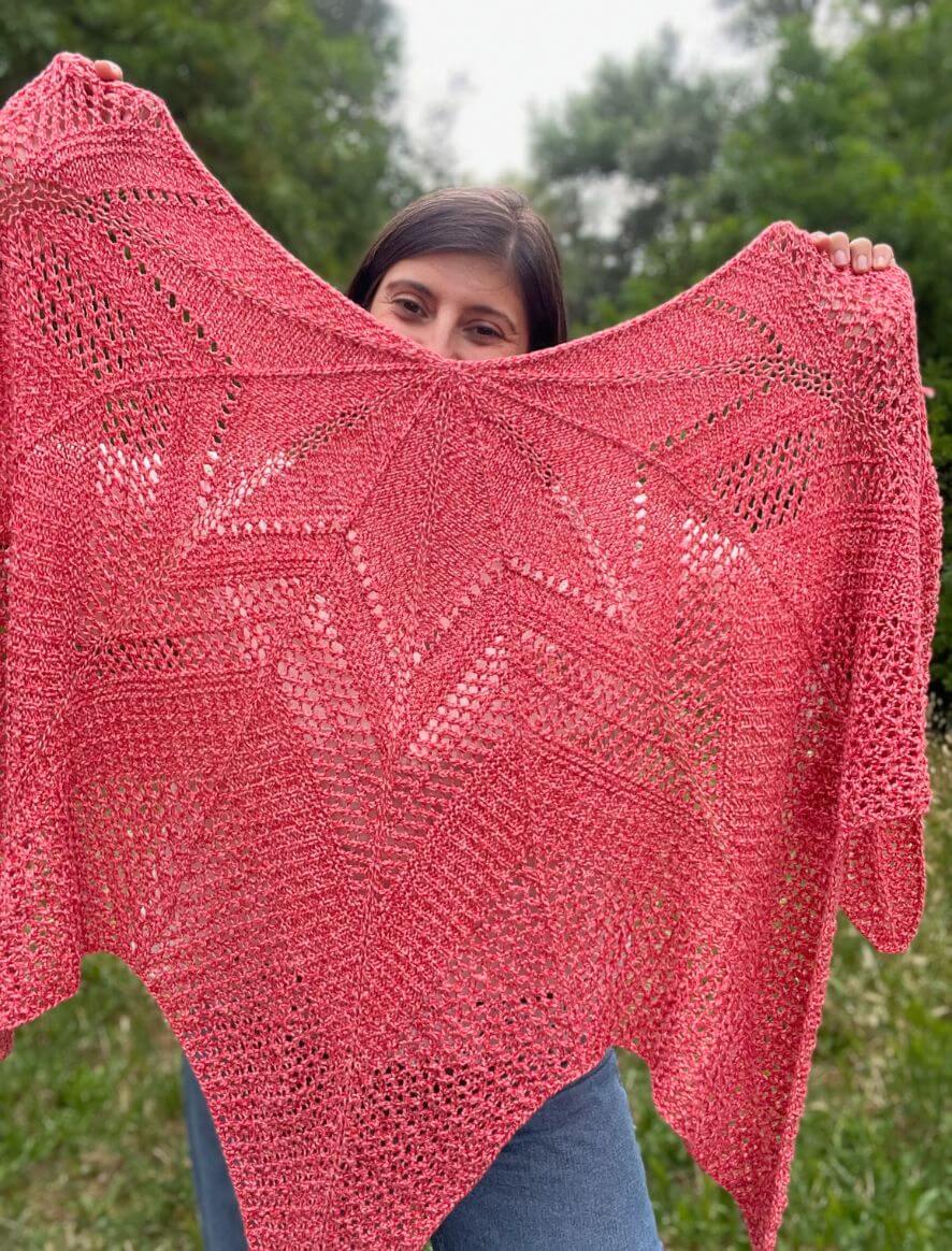 Rosarios4 Estrela 2025 modello maglia scialle donna