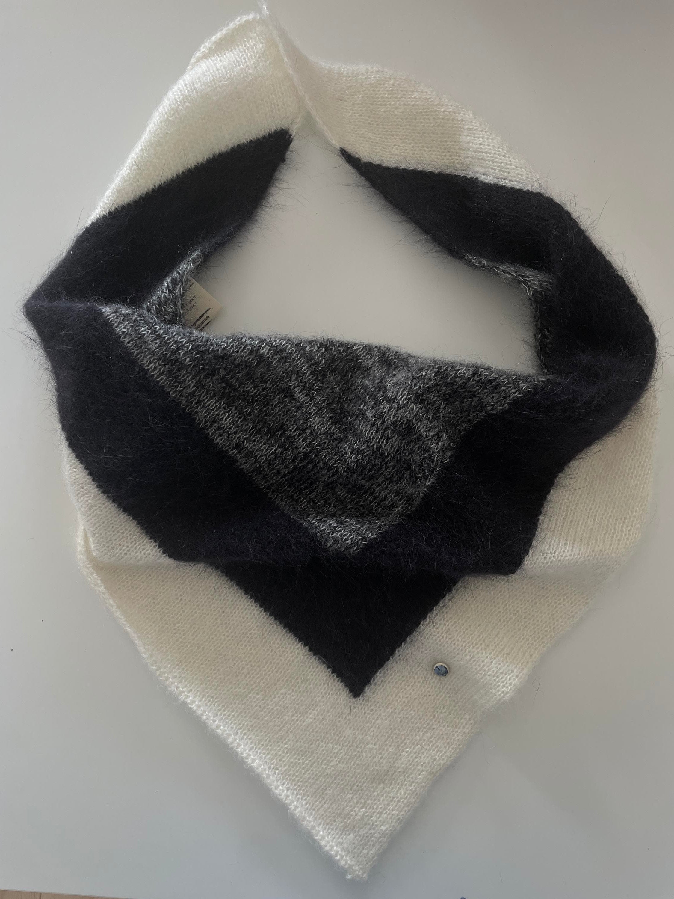 Anny Blatt Bandana kit maglia menta mohair e seta