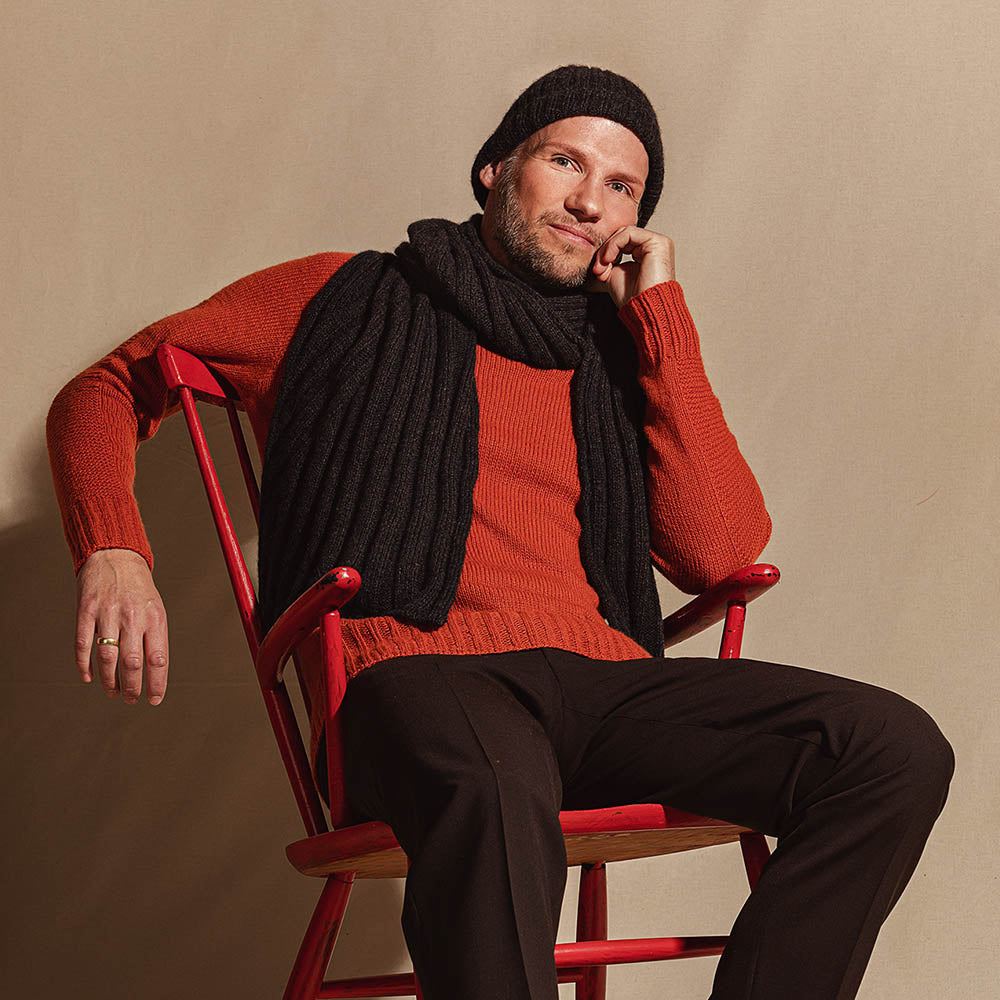 Pascuali Bajar schema set cappello sciarpa uomo cashmere