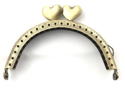 Il Filo di Arianna Clic Clac Cuore chiusura borsa 8,5 cm argento