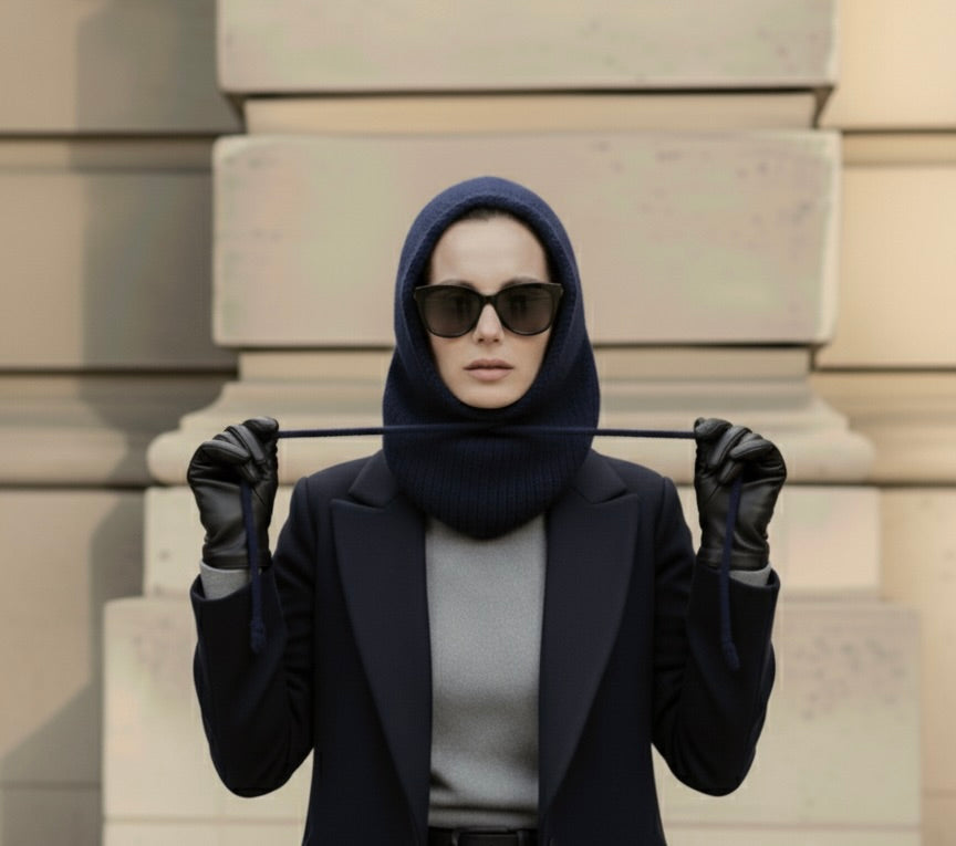 Anny Blatt Karina balaclava da lavorare blu