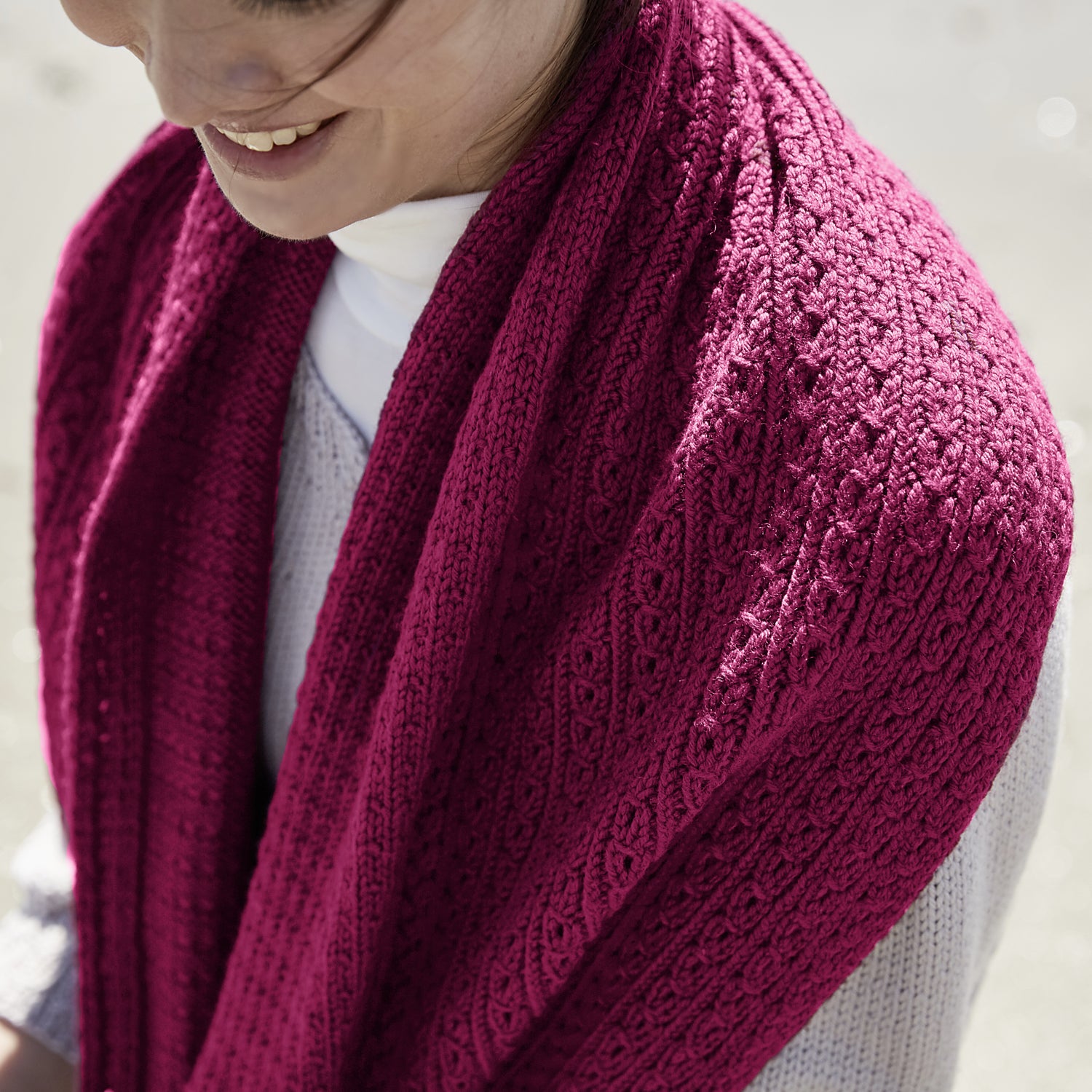 Rosy Green Wool Toco schema loop sciarpa bicolore download
