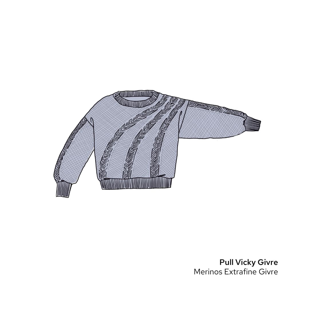 Anny Blatt Vicky kit maglia merino girocollo