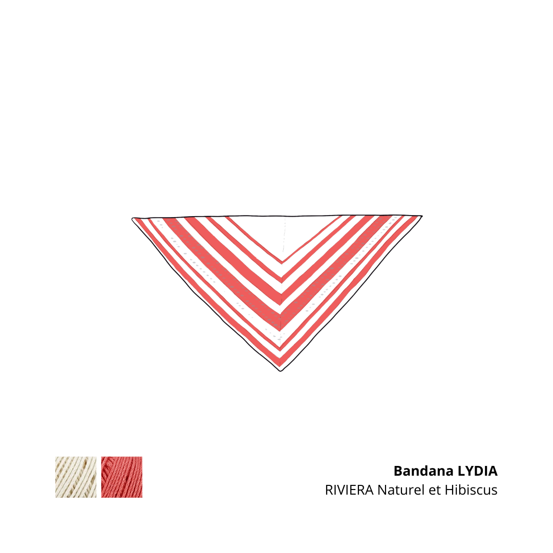 Annyblatt Lydia kit uncinetto bandana cotone
