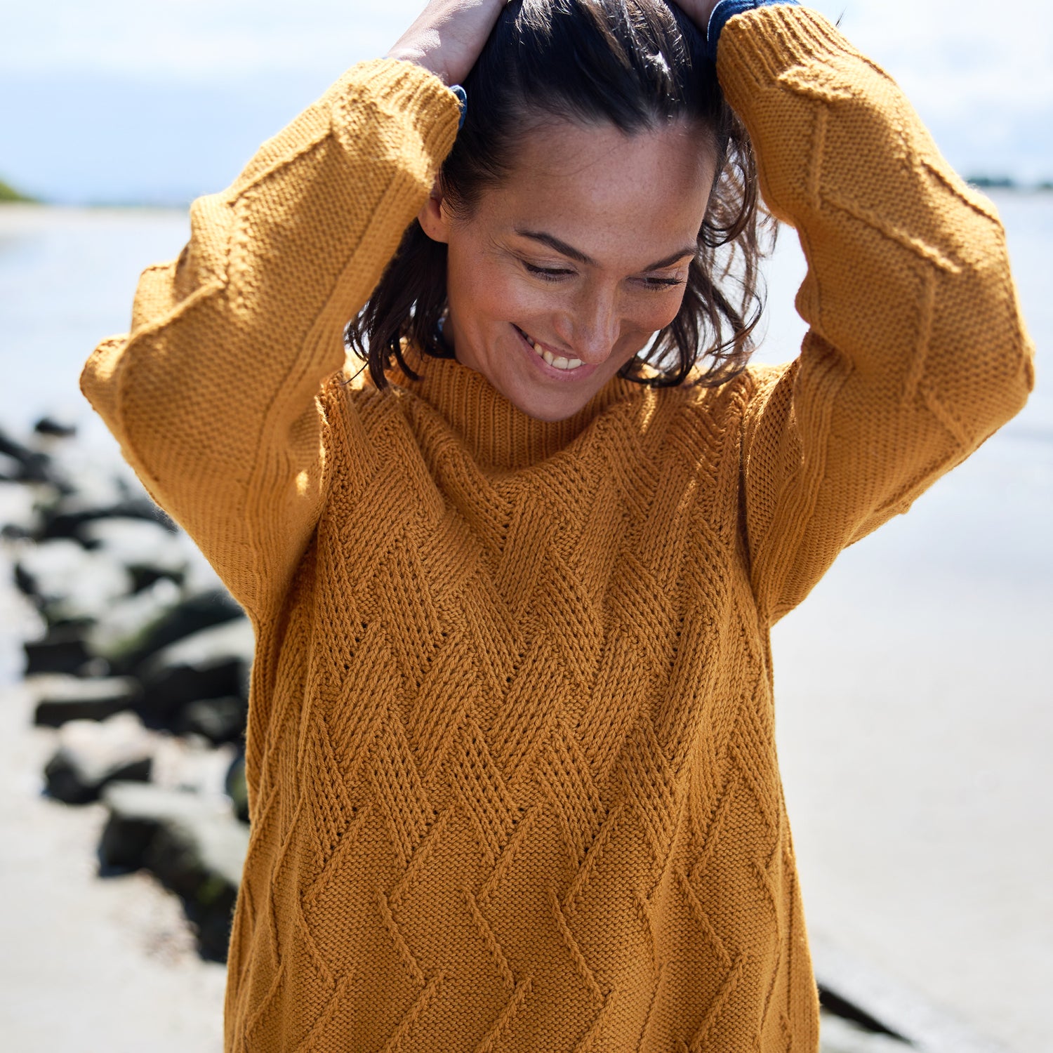 Rosy Green Wool Moments in Nature maglione schema maglia