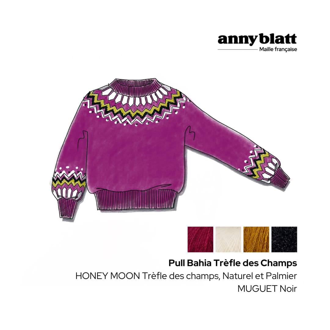 Annyblatt Bahia kit maglia pull jacquard mohair