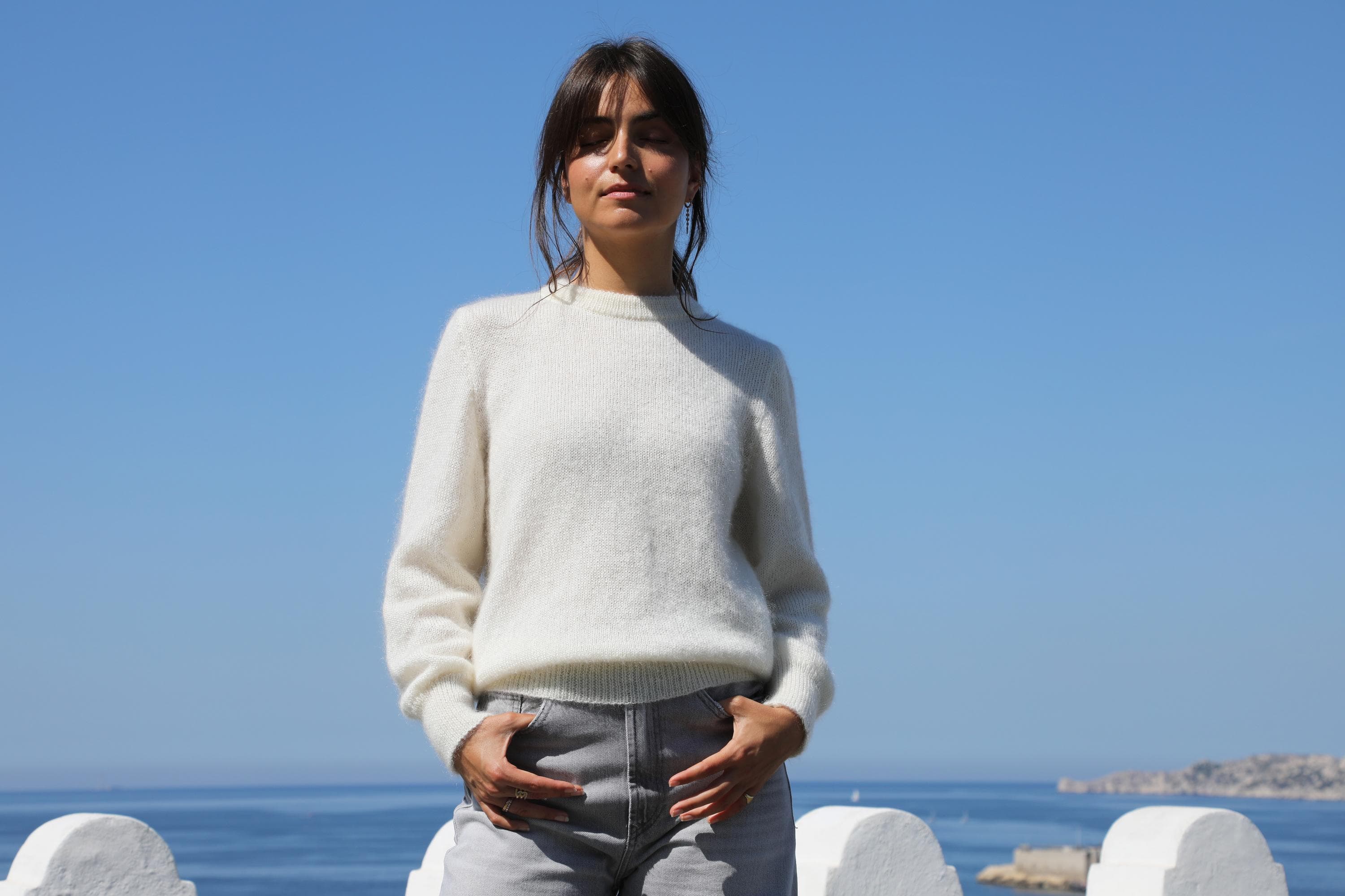 Annyblatt Tina maglione donna taglia XS naturale mohair
