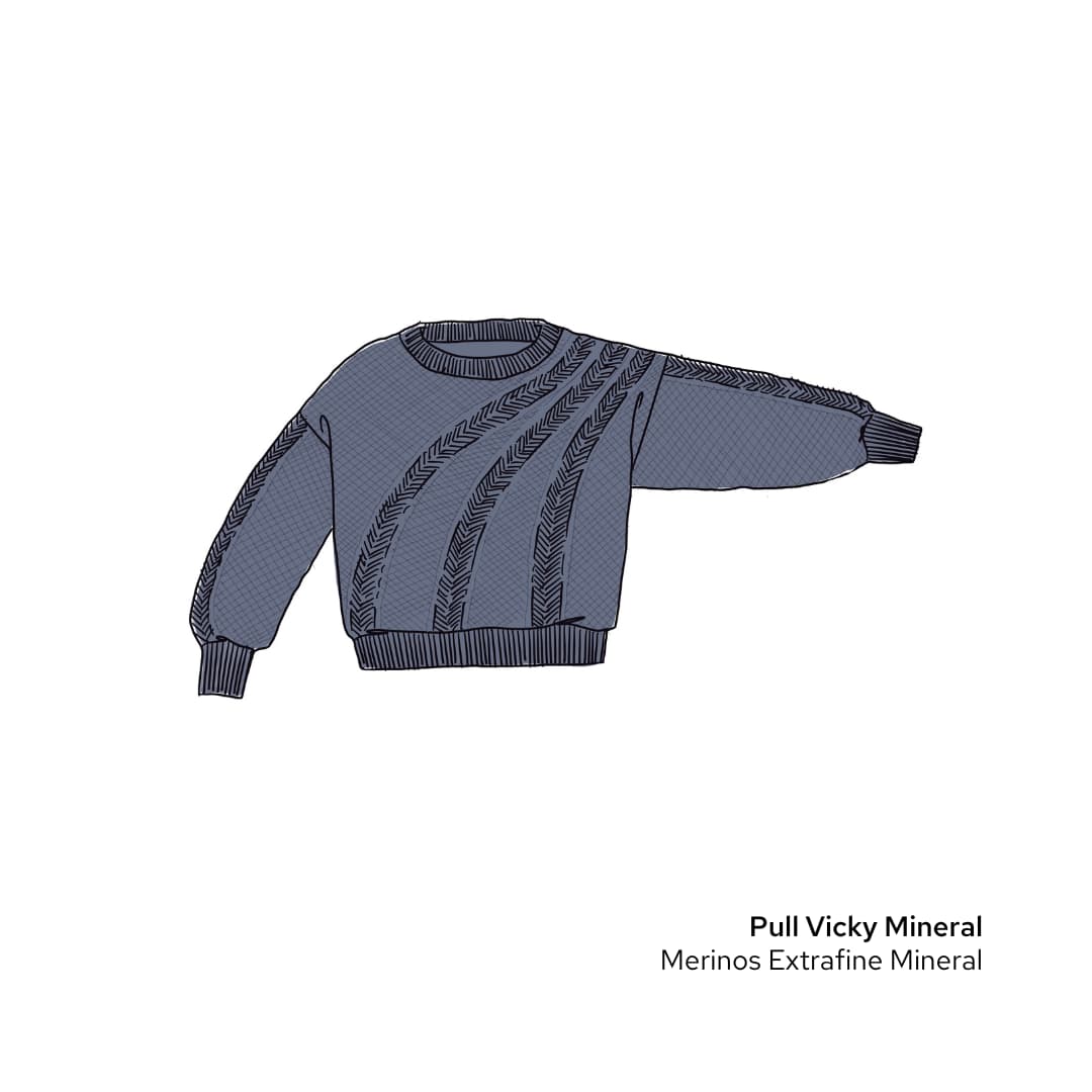 Anny Blatt Vicky kit maglia merino girocollo