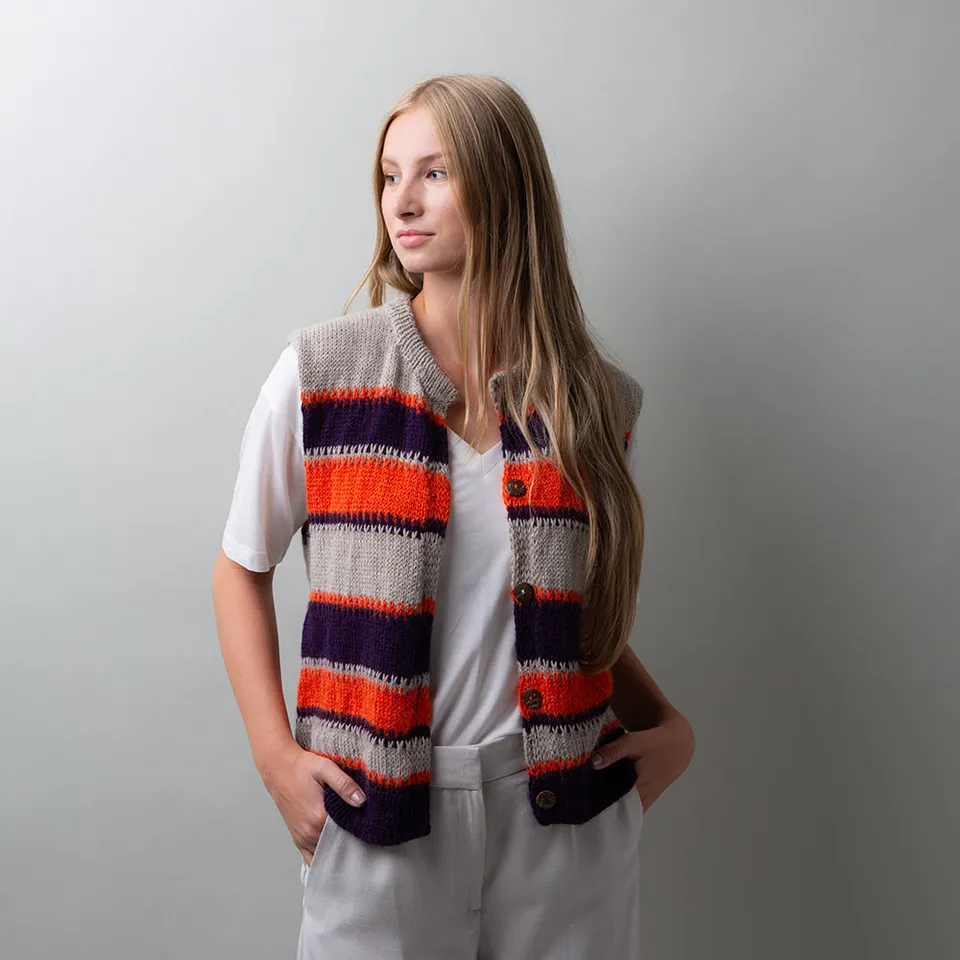 Pascuali Slipped Color vest schema gilet maglia PDF