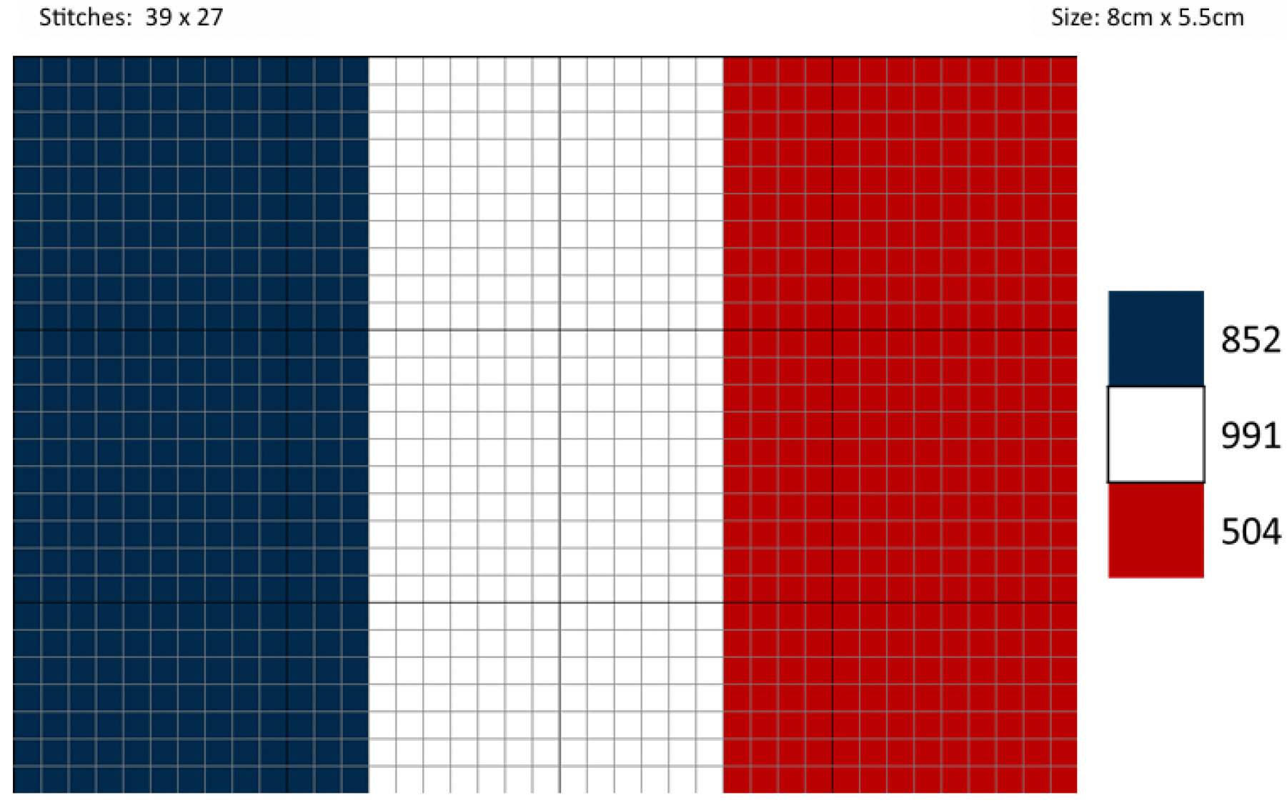 Appleton France Flag kit ricamo arazzo
