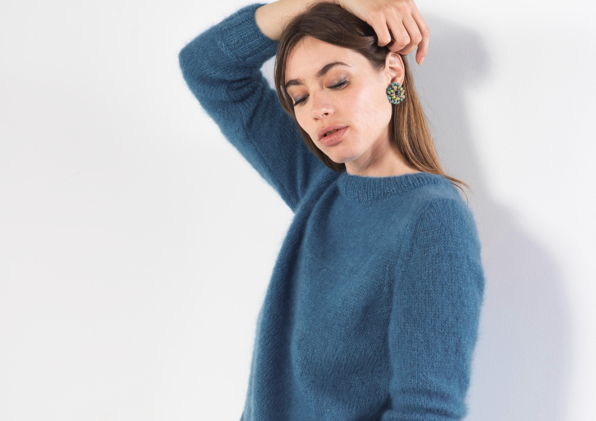 Annyblatt Ambre kit maglia pullover mohair tinta unita