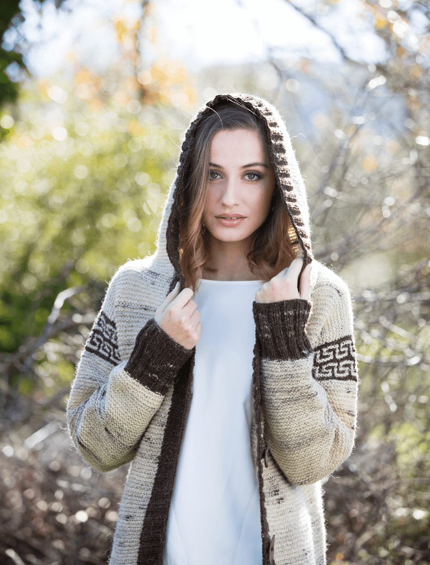 Rosarios4 208 Casaco Pastor schema cardigan donna