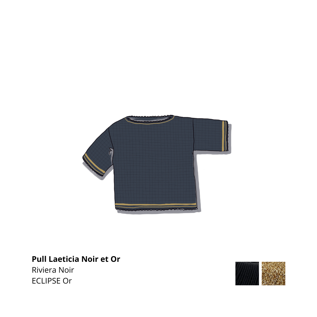 Anny Blatt Laeticia top uncinetto cotone oro