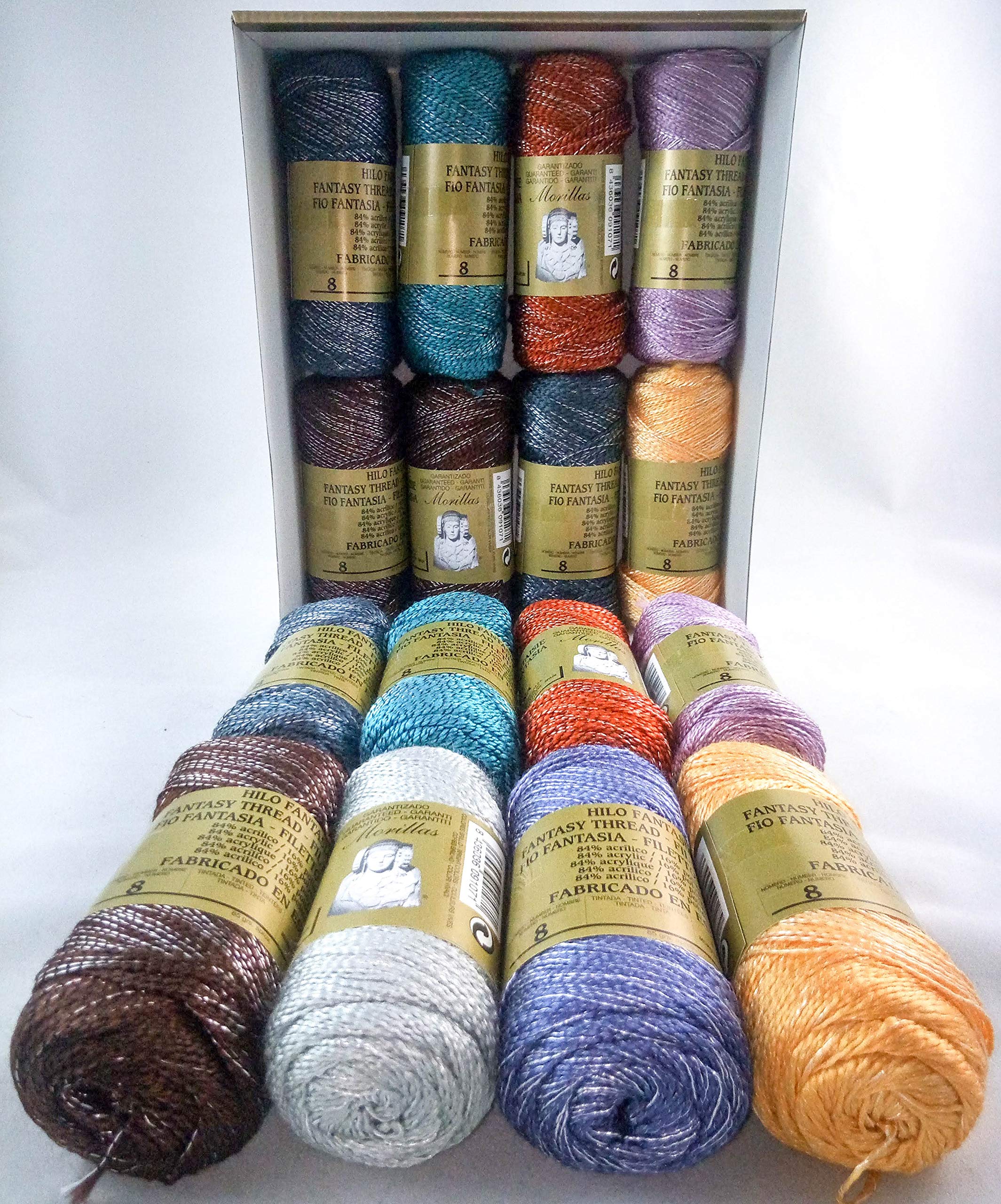 Morillas Zepelines Fantasia N.8 filato acrilico scuri 16 gomitoli lurex
