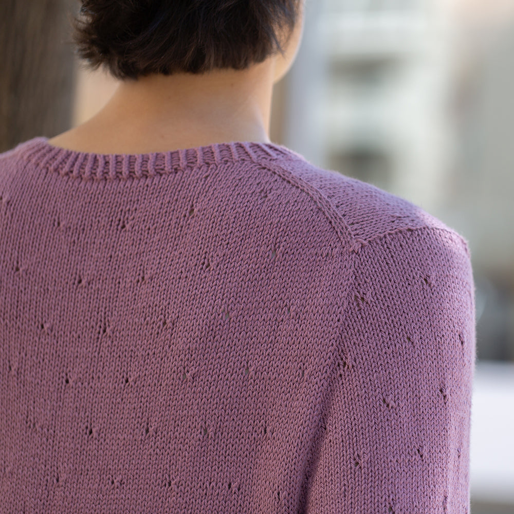 Pascuali Button Blouse schema maglia traforata cotone