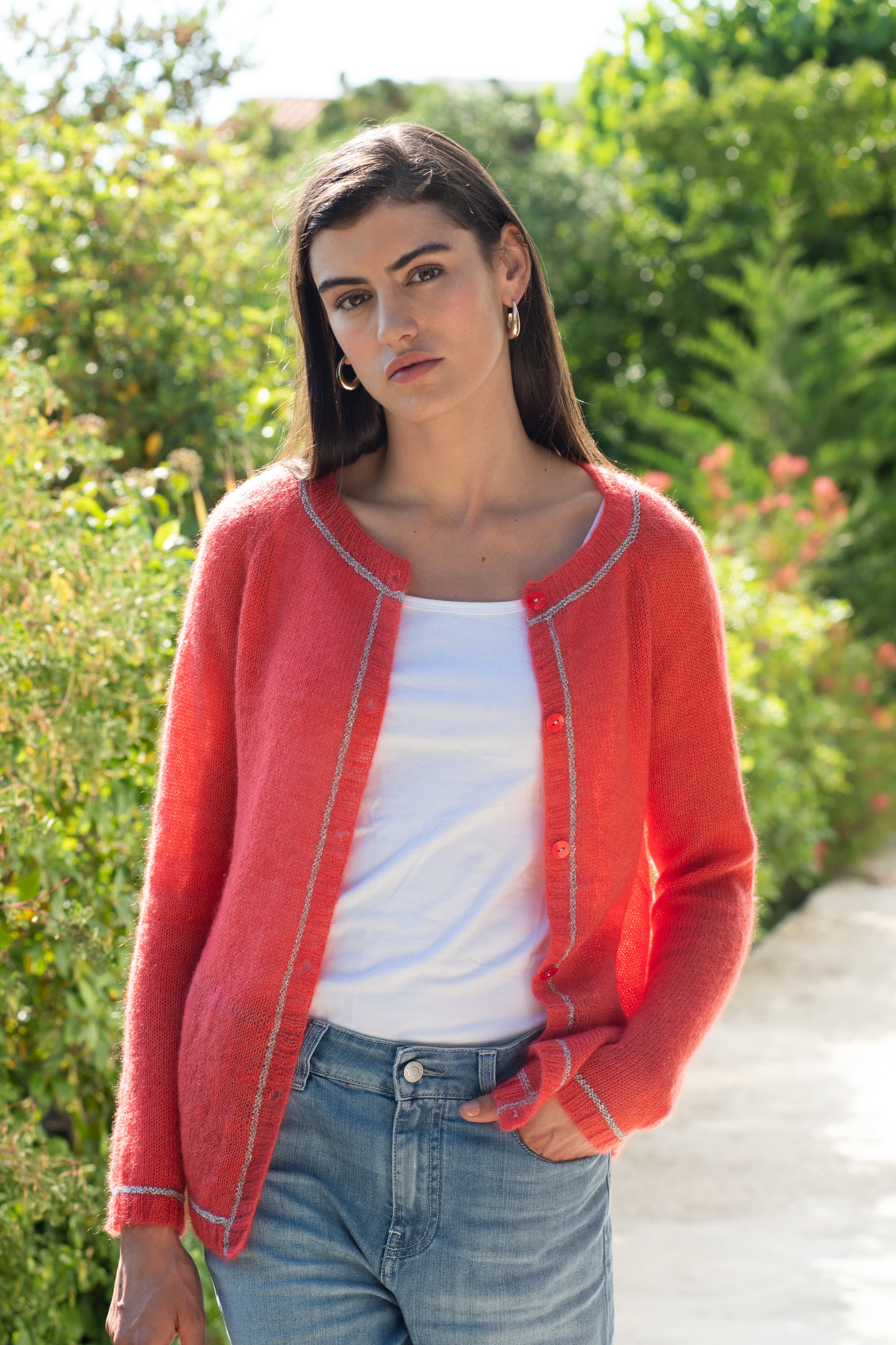 Annyblatt Honey Moon Cassis cardigan kit ferri S Capucine