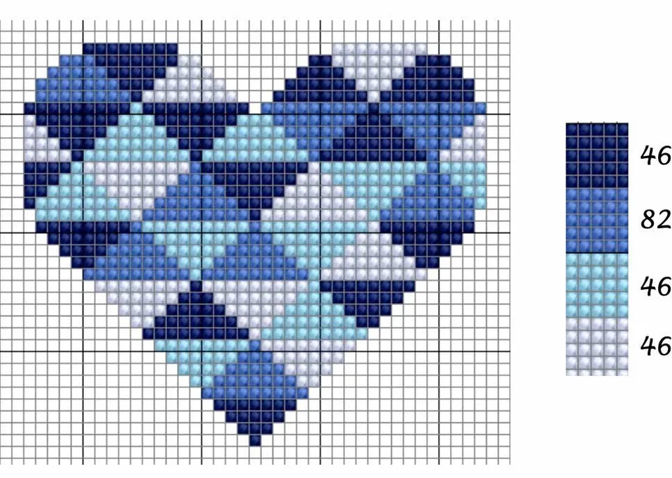 Appleton Blue Heart kit arazzo in lana
