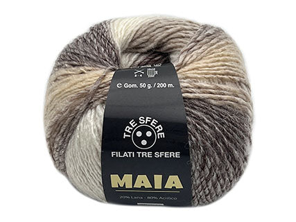 Il Filo di Arianna Maia filato verde-lilla 50 g irrestringibile