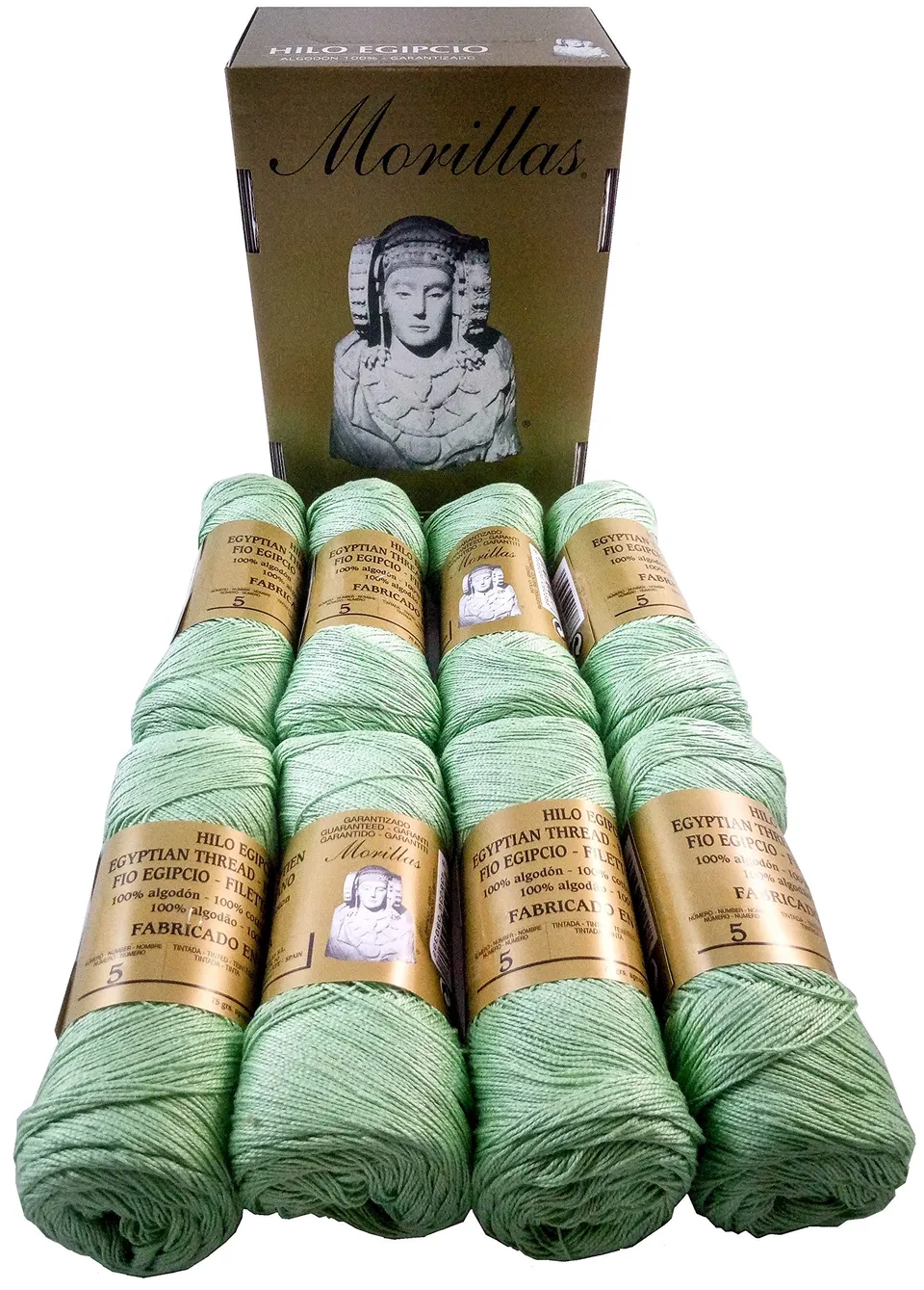 Morillas Zepelines Ne 5/2 filo di cotone verde 1 x8 mercerizzato