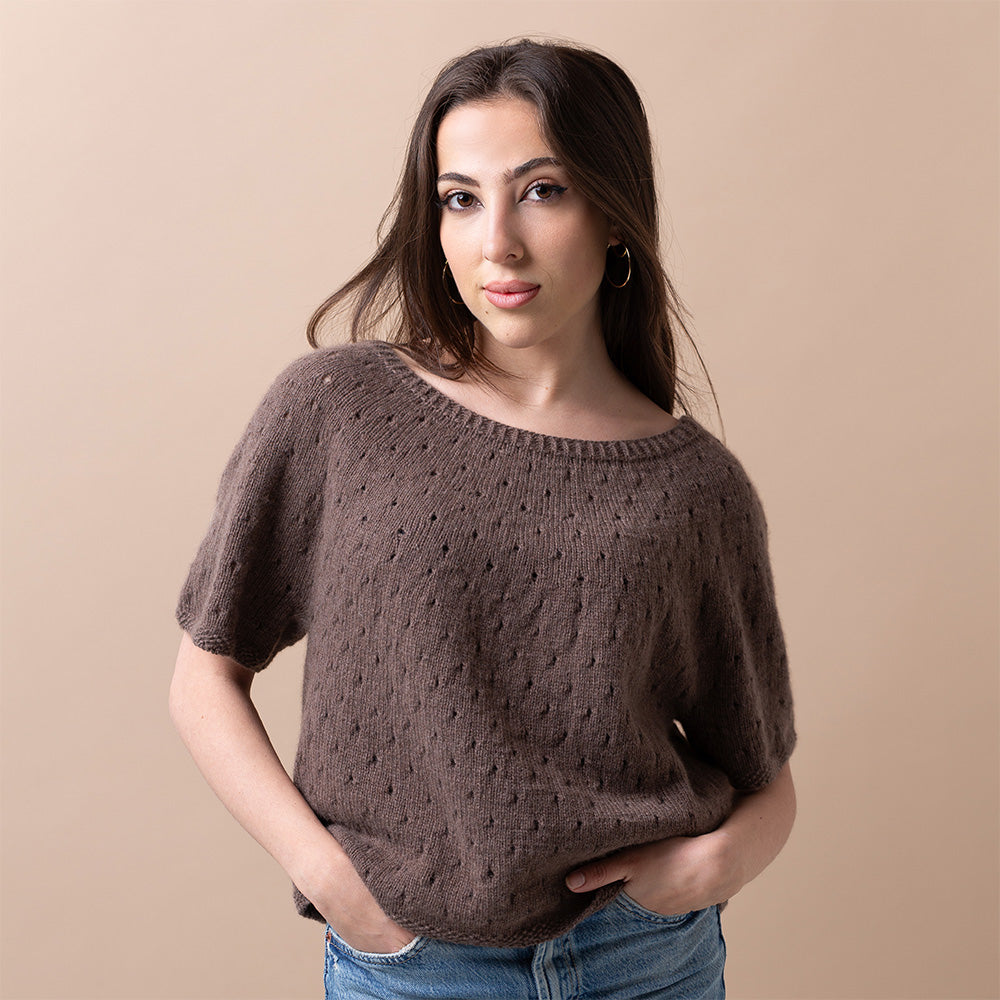 Pascuali Ajour schema top traforato cropped cashmere PDF