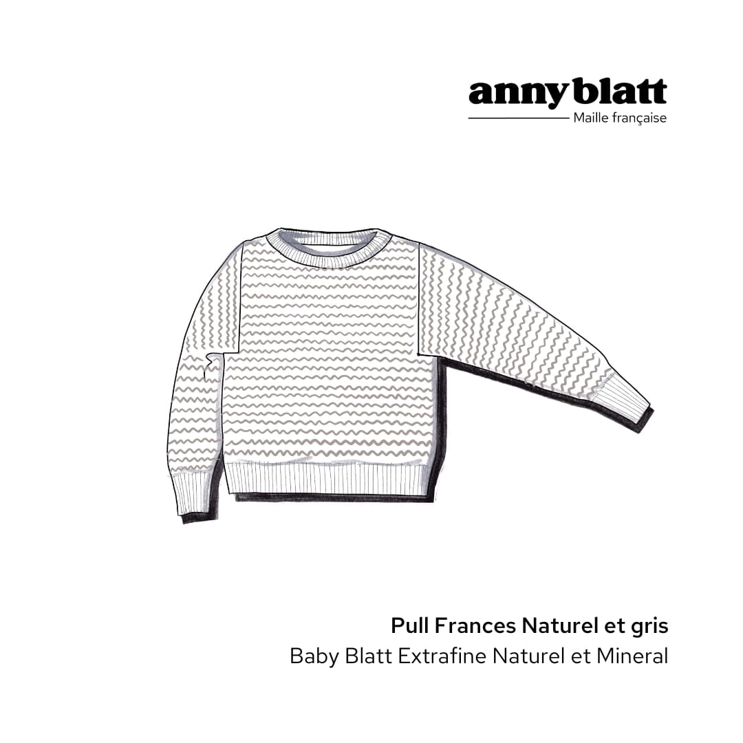 Anny Blatt Frances kit maglione merino naturale verde S