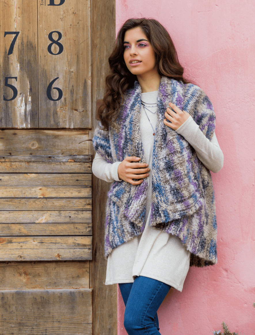 Rosarios4 187 Capa Dobrada Shaggy modello maglia donna